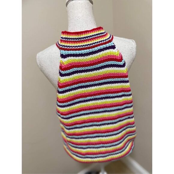 New Anthropologie John + Jenn Rainbow Knit Halter Percy Sweater Tank Siz… - Picture 5 of 6